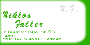 miklos faller business card